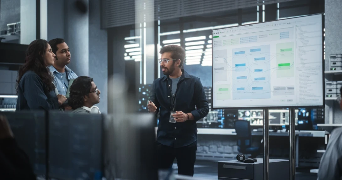 Team using AI to manage documents effectively