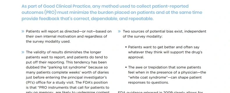 The Paper Chase - Clinical Outcome Assessments in the Digital Age
