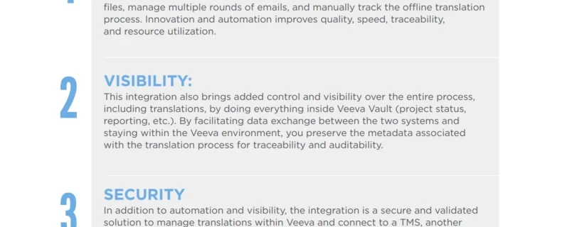 Veeva Vault & Translation Management System (TMS) Integration