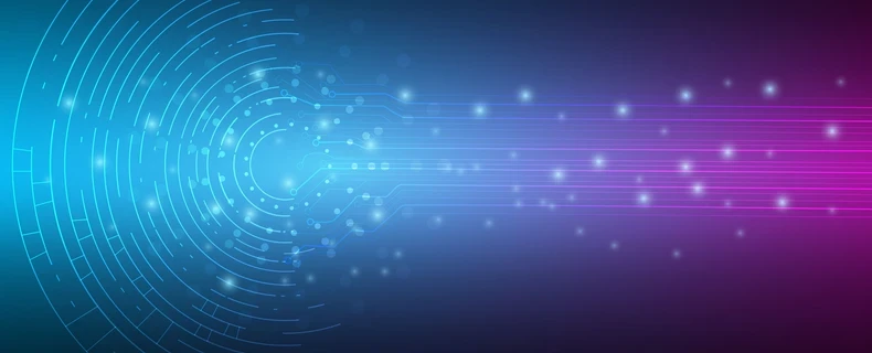 ai data abstract blue n pink