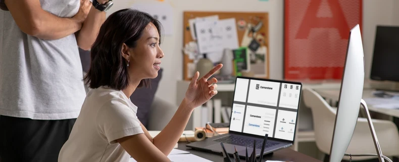 web designer working on an accessible webpage